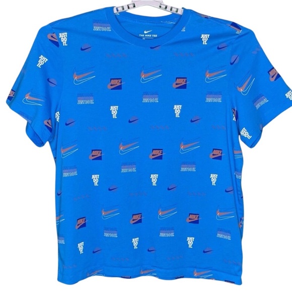 Men’s Nike Blue Graphic T-Shirt - Picture 1 of 4